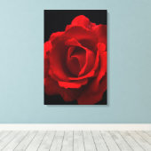 Red Rose 16x24 (40x60cm) waccna Canvas Afdruk (Insitu (Houten vloer))