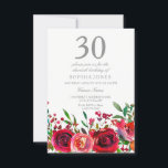 Red Rose 30th Birthday Party Invitation<br><div class="desc">Red Rose 30th Birthday Party Invitation Collection correspondante à Niche et Nest magasin.</div>