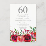 Red Rose 60th Birthday Party Invitation<br><div class="desc">Red Rose 60th Birthday Party InvitationCollection correspondante à Niche et Nest magasin.</div>