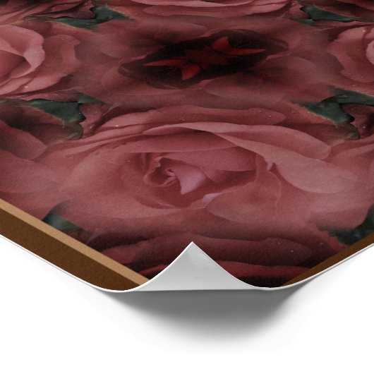 Red Rose  Abstract Pattern Poster (Hoek)