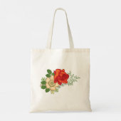 Red Rose and Daisies Tote Bag (Achterkant)