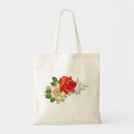 Red Rose and Daisies Tote Bag (Voorkant)