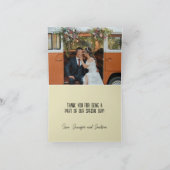 Red Rose  Art Deco Fotobruiloft Bedankkaart (Binnen)