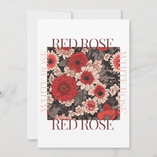 Red Rose Art Design Kaart (Voorkant)