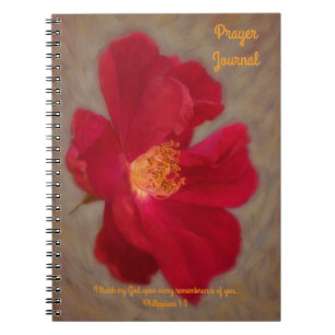 Red Rose Art Prayer Journal Bijbelvers Notitieboek