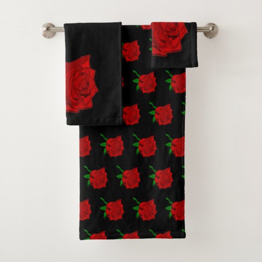 Red Rose Bad Handdoek (Insitu)