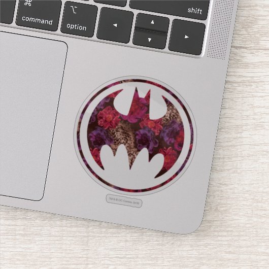 Red Rose Bat Signal Sticker (Detail)