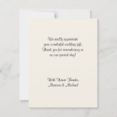 Red Rose Bedankt bruiloft uitnodiging Kaart (Achterkant)