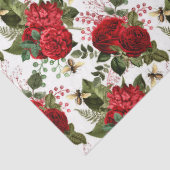 Red Rose Bee Series Design 15 Weefselpapier Tissuepapier (Detail)