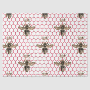 Red Rose Bee Series Design 34 Tissuepapier