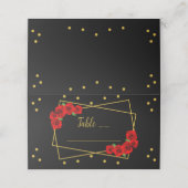 Red Rose Black en Gold Quinceañera (Buitenkant ongevouwen)