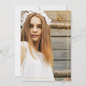 Red Rose Black Gold Glitter Photo Graduparty Kaart (Achterkant)