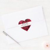 Red Rose Boeket Dank u bruid bruidegom bruiloft Hart Sticker (Envelop)
