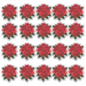 Red Rose Boeket Meerdere Sticker (Voorkant)