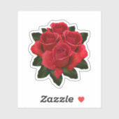 Red Rose Boeket Sticker (Vel)