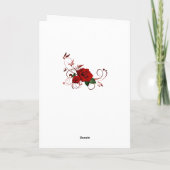 Red Rose Bonne fête des mères Carte de voeux pliée (Dos)