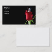 Red Rose Boston Terrier visitekaartjes (Voorkant / Achterkant)