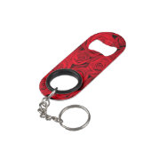 Red Rose Bottle Open Sleutelhanger Mini Flessenopener (Achterkant Gekanteld)