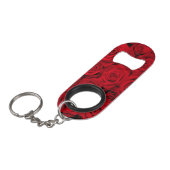 Red Rose Bottle Open Sleutelhanger Mini Flessenopener (Voorkant Gekanteld)