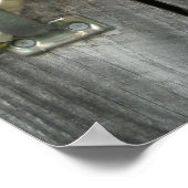 Red Rose Bouquet en Barnwood Poster (Hoek)