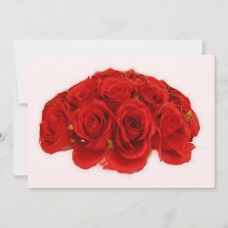 Red Rose Bouquet Invitation / Faire-part