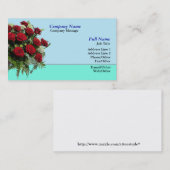 Red Rose Bouquet Sjabloon voor visitekaartjes (Voorkant / Achterkant)