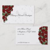 Red Rose Bouquet Visitekaartje (Voorkant / Achterkant)