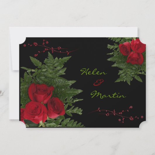 Red Rose Bouquets-uitnodiging Kaart (Voorkant)