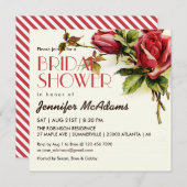  Red Rose Bridal Shower Kaart (Voorkant / Achterkant)