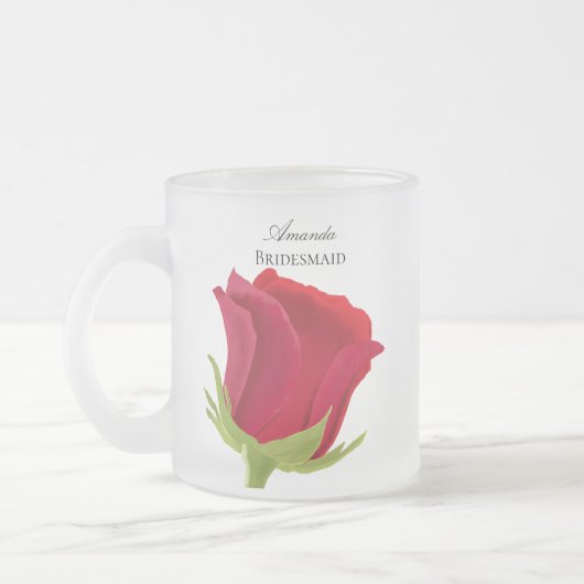 Red Rose Bridesmaid nom cadeau Mug (Gauche)