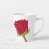Red rose Bridesmaid Nom Latte Mug (Droite)