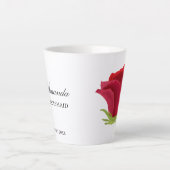 Red rose Bridesmaid Nom Latte Mug (Devant)
