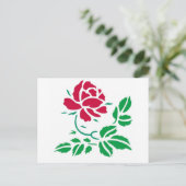 Red Rose Briefkaart (Staand voorkant)