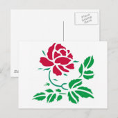 Red Rose Briefkaart (Voorkant / Achterkant)