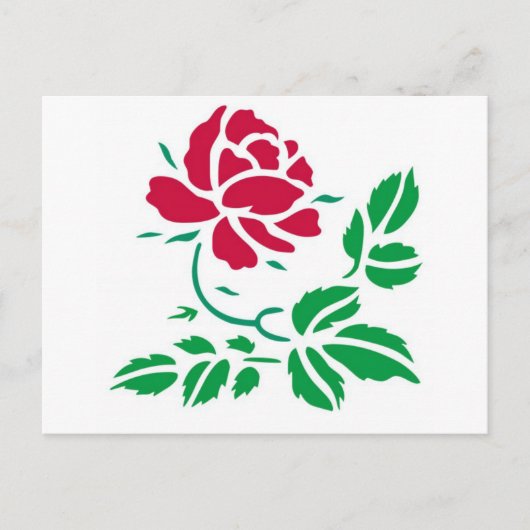 Red Rose Briefkaart (Voorkant)
