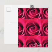 Red Rose Briefkaart (Voorkant / Achterkant)