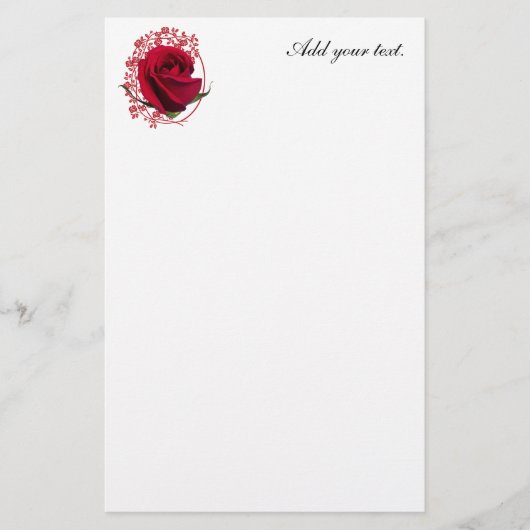 Red Rose Briefpapier (Voorkant)