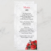 Red Rose bruiloft - Menu (Voorkant / Achterkant)