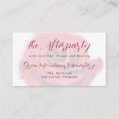 Red Rose bruiloft receptie Informatiekaartje (Voorkant)