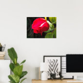 Red Rose Bud Print - Selecteer je Lijst (Thuiskantoor)