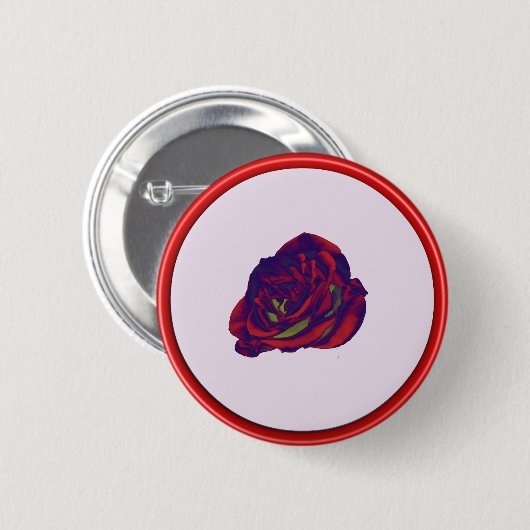 Red Rose Button (Voorkant /achterkant)
