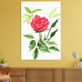 Red Rose Canvas Afdruk (Insitu (Woonkamer))
