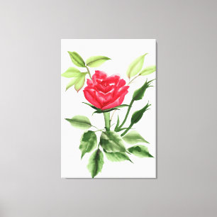 Red Rose Canvas Afdruk