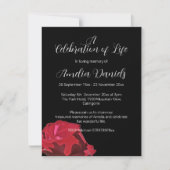 Red Rose Celebration of Life Kaart (Voorkant)