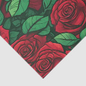 Red Rose Close Up Pattern Tissuepapier (Detail)