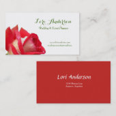 Red Rose Custom Visitekaartje (Voorkant / Achterkant)