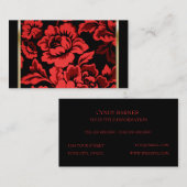 Red Rose Damask Visitekaartje (Voorkant / Achterkant)