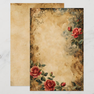 Red Rose Dark Fantasy Briefpapier