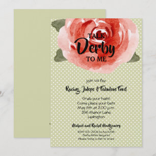 Red Rose Derby Party Kaart