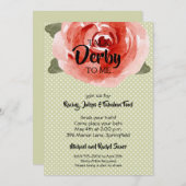 Red Rose Derby Party - Uitnodigingen (Voorkant / Achterkant)